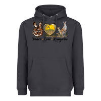 Smoke Peace Love Kangaroo Heavyweight Hoodie - LillyAllenDesigns