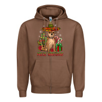 Chestnut Chihuahua feliz navidad Zipper Hoodie - JahusDesignShop