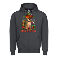 Smoke Chihuahua feliz navidad Zipper Hoodie - JahusDesignShop