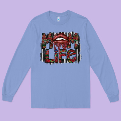 Mom Life Long Sleeve Tee Designed By Sublimationcraftshop