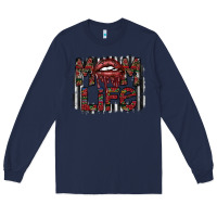 Navy mom life Long Sleeve Tee - SublimationCraftShop
