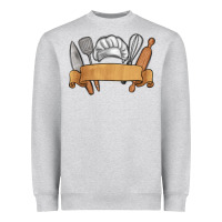 Heather Grey customized chef tools Heavyweight Sweatshirt - MaliasSmallBusiness