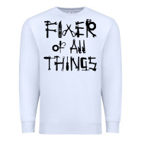 White Fixer Of All Things Premium Sweatshirt - LillyAllenDesigns