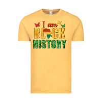 Vintage Mustard i am black history juneteenth Vintage Tee - texasbilliewilder