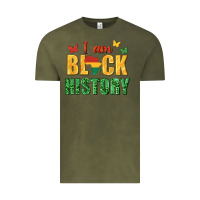 Vintage Olive i am black history juneteenth Vintage Tee - texasbilliewilder