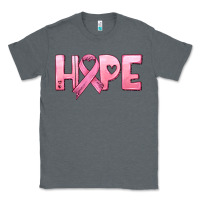 Charcoal Heather hope and pink ribbon Classic Tee - HRA Design Shop