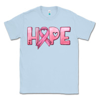 Dusty Blue hope and pink ribbon Classic Tee - HRA Design Shop