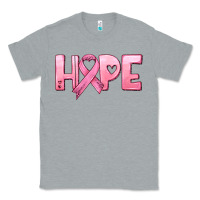 Heather Grey hope and pink ribbon Classic Tee - HRA Design Shop