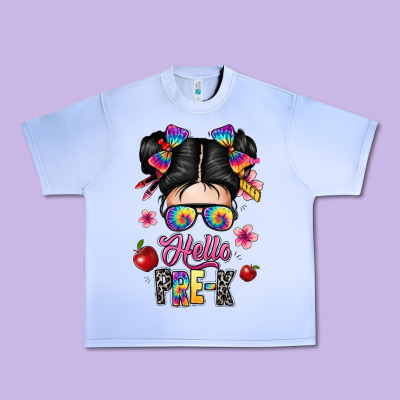 Hello Pre K Urban Heavy Tee Designed By Texasbilliewilder