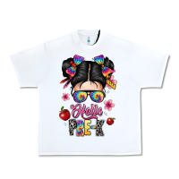 White hello pre k Urban Heavy Tee - texasbilliewilder