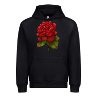 Black Oklahoma Rose Illustrations Urban Hoodie - LillyAllenDesigns