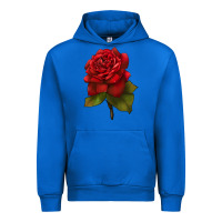 Cobalt Oklahoma Rose Illustrations Urban Hoodie - LillyAllenDesigns