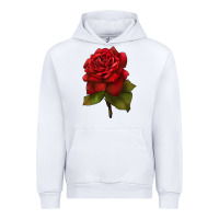 White Oklahoma Rose Illustrations Urban Hoodie - LillyAllenDesigns