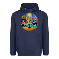 Navy boat waves sun rays lake days Heavyweight Hoodie - NancyCooperArtShop