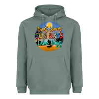 Sage boat waves sun rays lake days Heavyweight Hoodie - NancyCooperArtShop