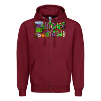 Burgundy witches brew Zipper Hoodie - AdoDesignShop