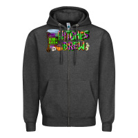 Charcoal Heather witches brew Zipper Hoodie - AdoDesignShop