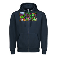 Navy witches brew Zipper Hoodie - AdoDesignShop