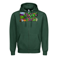 Sports Green witches brew Zipper Hoodie - AdoDesignShop