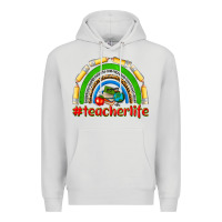 Dove Grey teacher life Premium Hoodie - NancyCooperArtShop