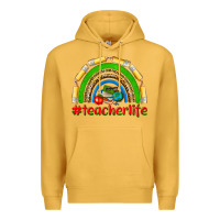 Mustard teacher life Premium Hoodie - NancyCooperArtShop