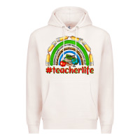 Pale Pink teacher life Premium Hoodie - NancyCooperArtShop