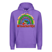Purple teacher life Premium Hoodie - NancyCooperArtShop