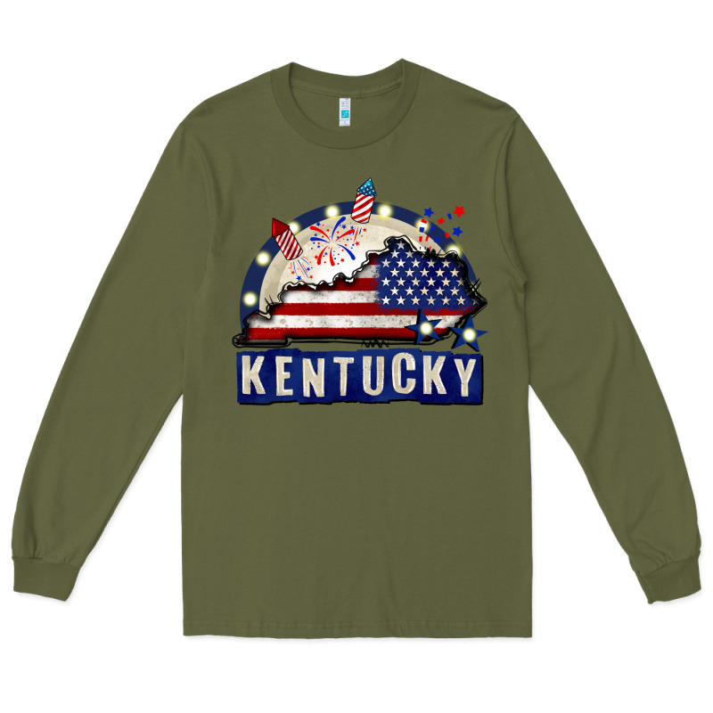 Kentucky 4th Of July Long Sleeve Tee by CowGirlArtShop | Teevron