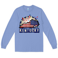 Colony Blue Kentucky 4th of July Long Sleeve Tee - CowGirlArtShop