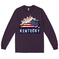 Plum Kentucky 4th of July Long Sleeve Tee - CowGirlArtShop