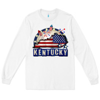 White Kentucky 4th of July Long Sleeve Tee - CowGirlArtShop