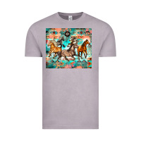 Vintage Zinc western running horses Vintage Tee - Zillion Design Studio