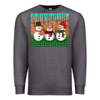 Charcoal Heather christmas snovman Premium Sweatshirt - BarkalooDesign