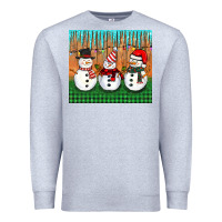 Heather Grey christmas snovman Premium Sweatshirt - BarkalooDesign