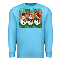 Ocean Blue christmas snovman Premium Sweatshirt - BarkalooDesign