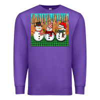 Purple christmas snovman Premium Sweatshirt - BarkalooDesign