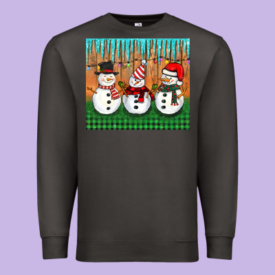 Christmas Snovman Premium Sweatshirt Designed By Barkaloodesign