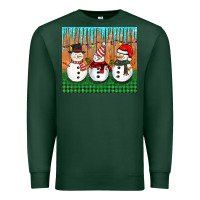 Sports Green christmas snovman Premium Sweatshirt - BarkalooDesign
