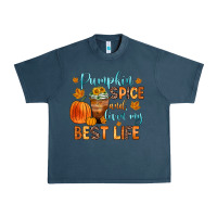 Midnight Navy pumpkin spice and livin  my best life Urban Heavy Tee - Zillion Design Studio