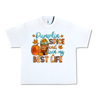 White pumpkin spice and livin  my best life Urban Heavy Tee - Zillion Design Studio