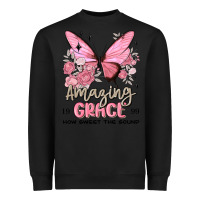 Black amazing grace how sweet the sound butterfly Heavyweight Sweatshirt - MaliasSmallBusiness