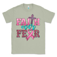 Matcha faith over fear with cross and ribbon Classic Tee - HRA Design Shop