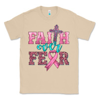 Mushroom faith over fear with cross and ribbon Classic Tee - HRA Design Shop