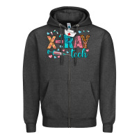 Charcoal Heather x ray tech Zipper Hoodie - BundleAndBundleShop