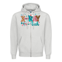 Dove Grey x ray tech Zipper Hoodie - BundleAndBundleShop