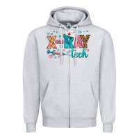 Heather Grey x ray tech Zipper Hoodie - BundleAndBundleShop