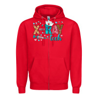 Red x ray tech Zipper Hoodie - BundleAndBundleShop