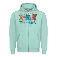 Seafoam x ray tech Zipper Hoodie - BundleAndBundleShop