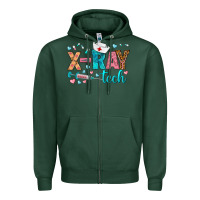 Sports Green x ray tech Zipper Hoodie - BundleAndBundleShop