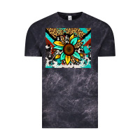 Cloud Black turquoise gemstone sunflower Vintage Tee - Zillion Design Studio